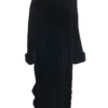 Long black sheared mink coat