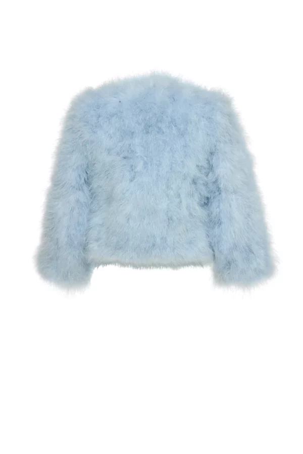 Blue ostrich jacket