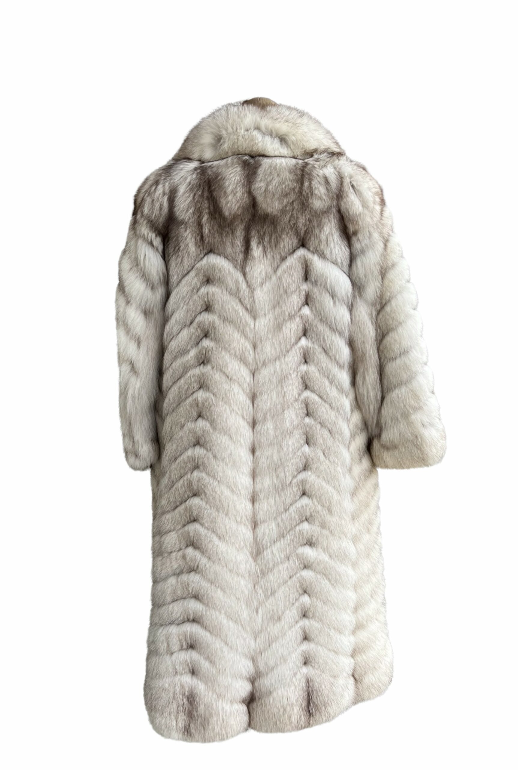 Chevron Fox Fur Jacket – GIA.VS