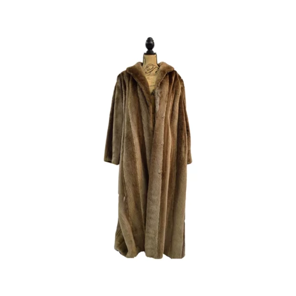 Sheared beaver fur coat