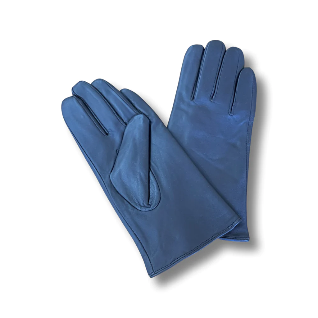Dark brown leather gloves