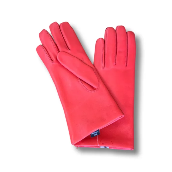 Red leather gloves