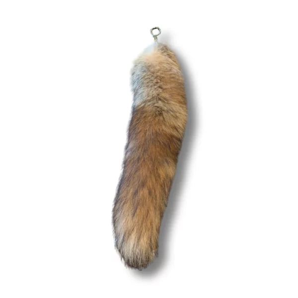 Orange fox tail key chain