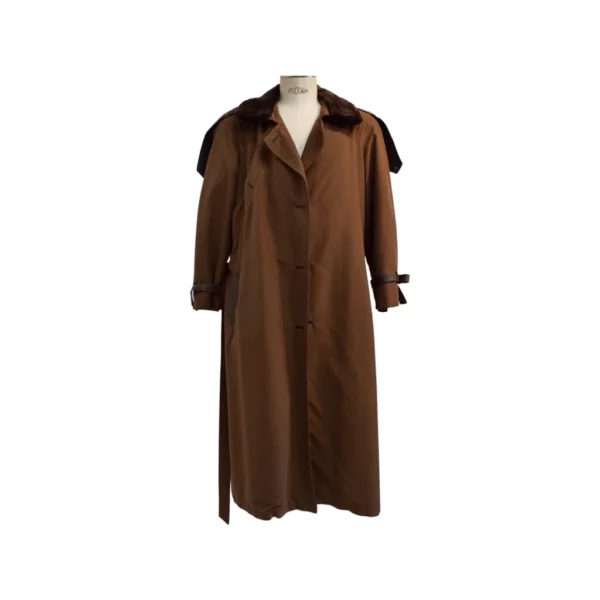 Brown trench coat