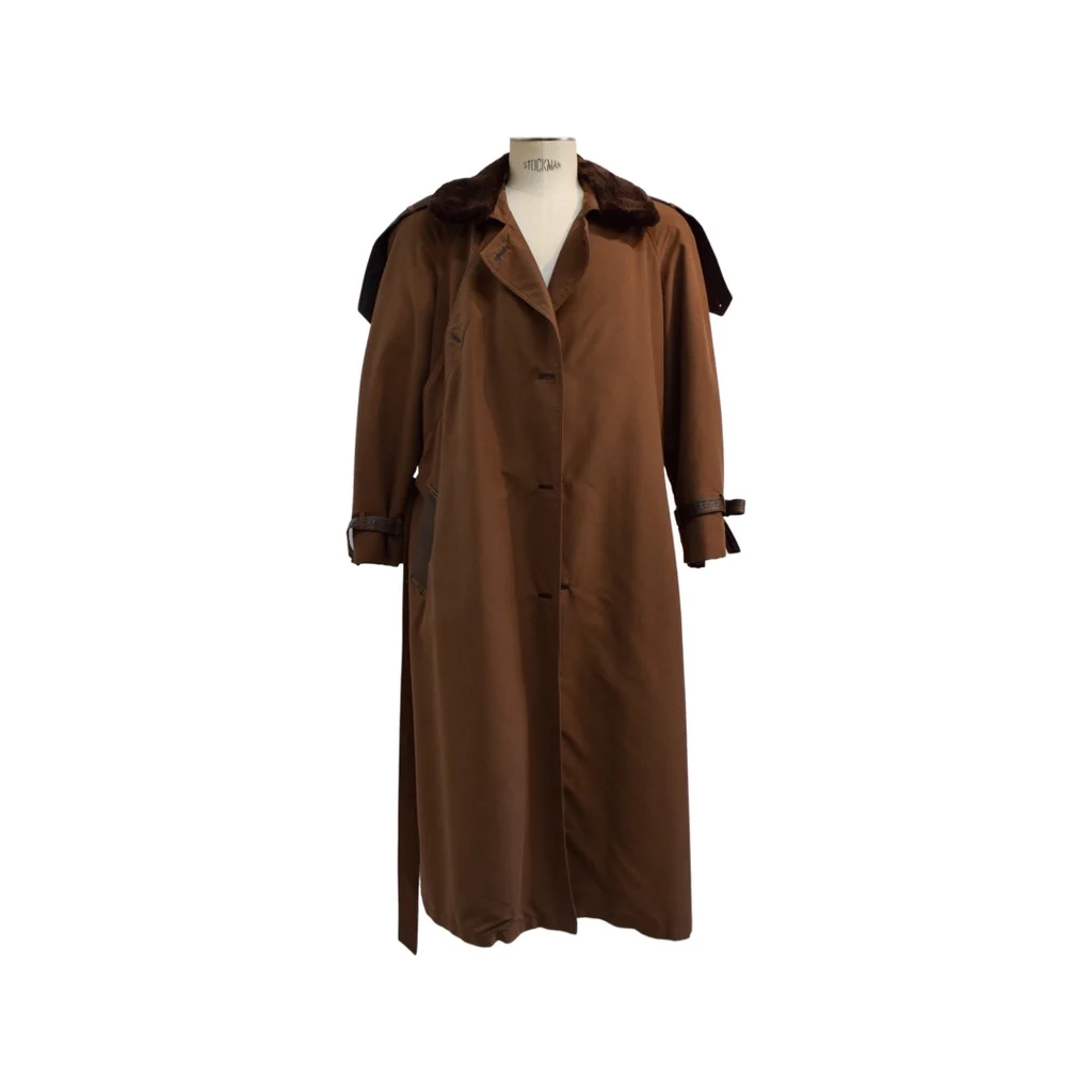 Brown trench coat