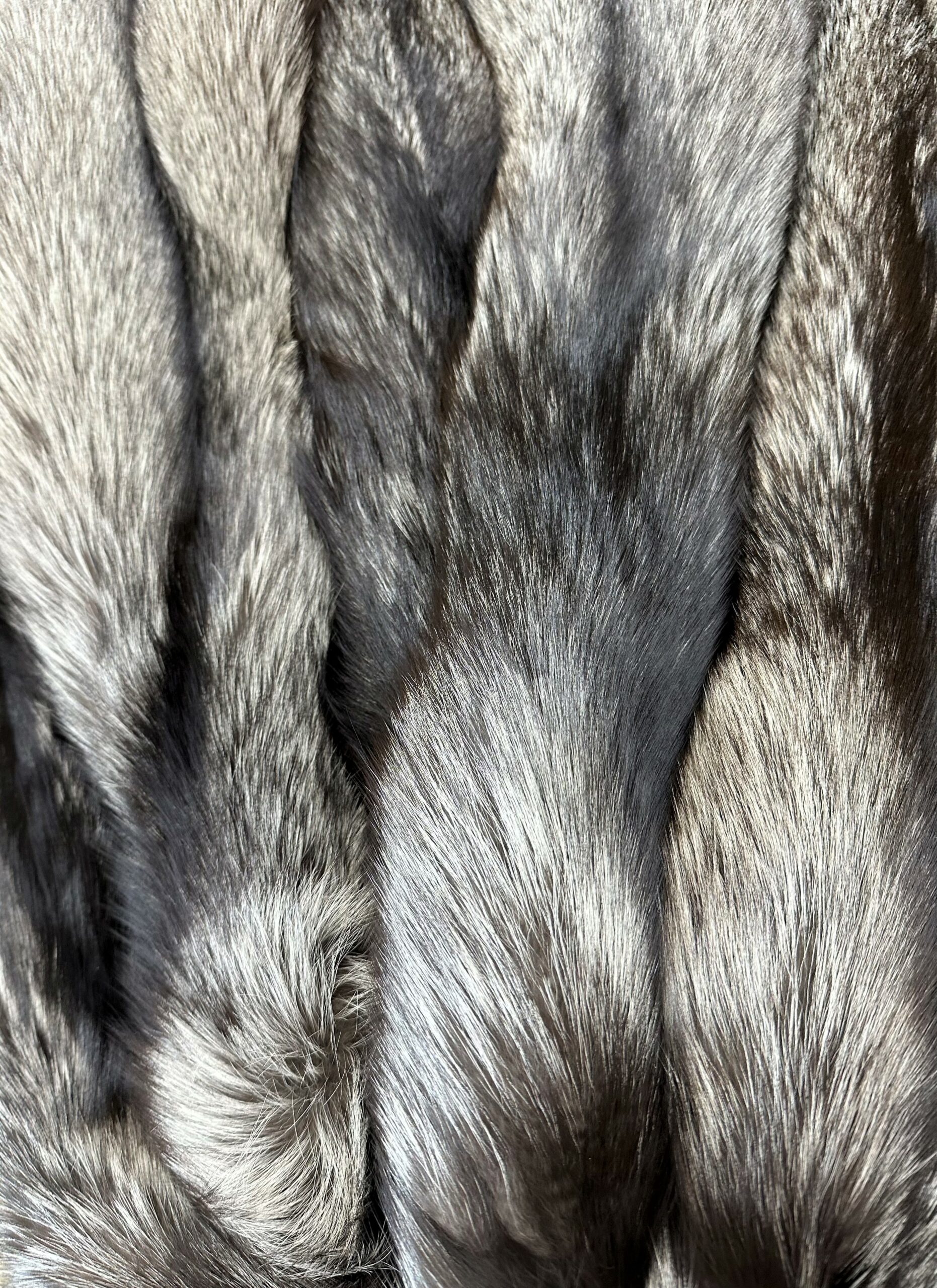 Natural silver fox furs